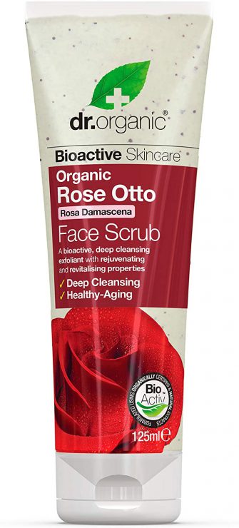 offerta amazon Scrub viso Rose Otto Dr. Organic